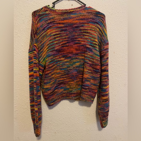 rue21 Colorful Acrylic Knit Sweater- Bright, Warm Colors - Relaxed, Batwing - Picture 4 of 4